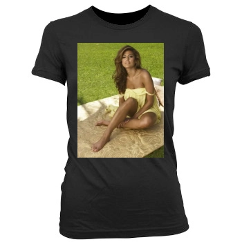 Eva Mendes Women's Junior Cut Crewneck T-Shirt