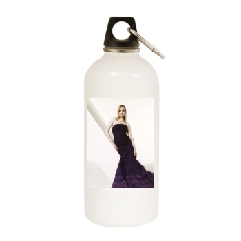 Evan Rachel Wood White Water Bottle With Carabiner