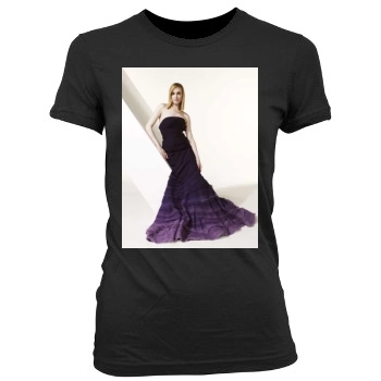 Evan Rachel Wood Women's Junior Cut Crewneck T-Shirt