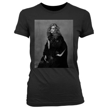 Evan Rachel Wood Women's Junior Cut Crewneck T-Shirt