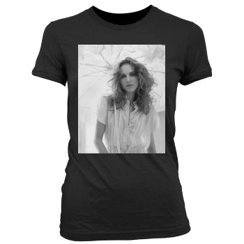 Evan Rachel Wood Women's Junior Cut Crewneck T-Shirt