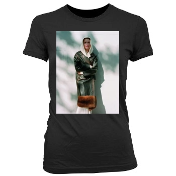 Evan Rachel Wood Women's Junior Cut Crewneck T-Shirt