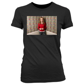 Evan Rachel Wood Women's Junior Cut Crewneck T-Shirt