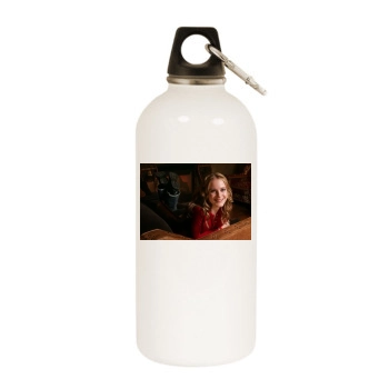 Evan Rachel Wood White Water Bottle With Carabiner