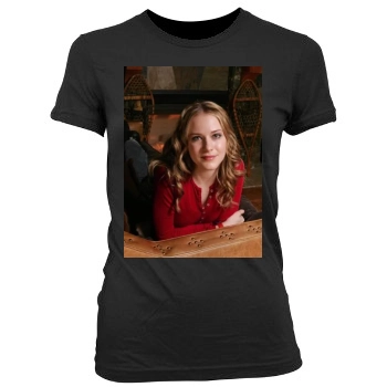 Evan Rachel Wood Women's Junior Cut Crewneck T-Shirt