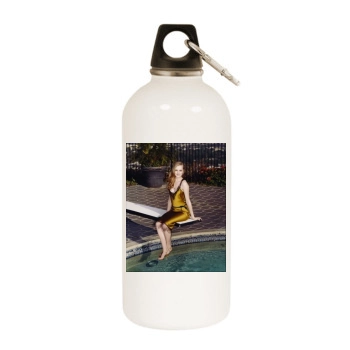 Evan Rachel Wood White Water Bottle With Carabiner