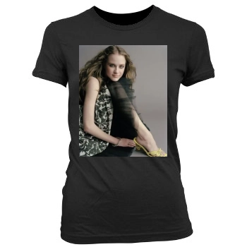 Evan Rachel Wood Women's Junior Cut Crewneck T-Shirt