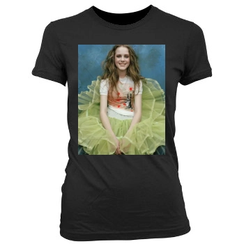 Evan Rachel Wood Women's Junior Cut Crewneck T-Shirt