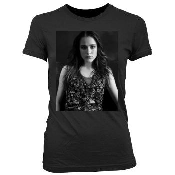 Evan Rachel Wood Women's Junior Cut Crewneck T-Shirt