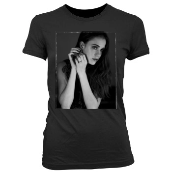 Evan Rachel Wood Women's Junior Cut Crewneck T-Shirt