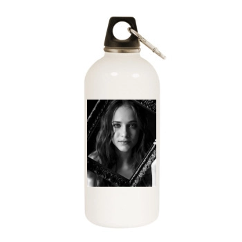 Evan Rachel Wood White Water Bottle With Carabiner