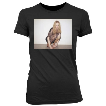 Evan Rachel Wood Women's Junior Cut Crewneck T-Shirt