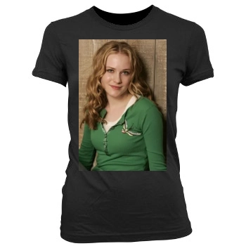 Evan Rachel Wood Women's Junior Cut Crewneck T-Shirt