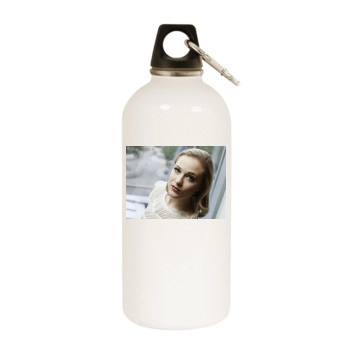 Evan Rachel Wood White Water Bottle With Carabiner