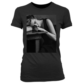 Evan Rachel Wood Women's Junior Cut Crewneck T-Shirt