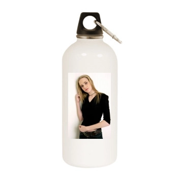 Evan Rachel Wood White Water Bottle With Carabiner