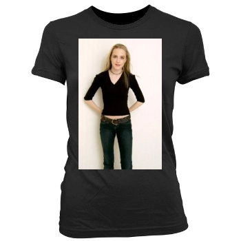 Evan Rachel Wood Women's Junior Cut Crewneck T-Shirt