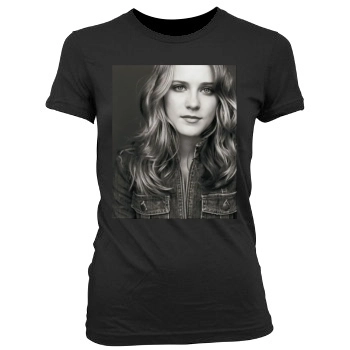 Evan Rachel Wood Women's Junior Cut Crewneck T-Shirt