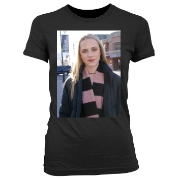 Evan Rachel Wood Women's Junior Cut Crewneck T-Shirt