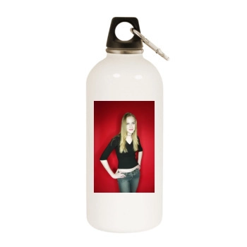 Evan Rachel Wood White Water Bottle With Carabiner