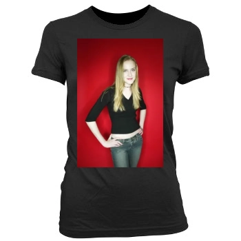 Evan Rachel Wood Women's Junior Cut Crewneck T-Shirt