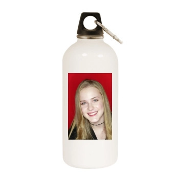 Evan Rachel Wood White Water Bottle With Carabiner