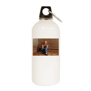 Evan Rachel Wood White Water Bottle With Carabiner