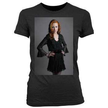 Evan Rachel Wood Women's Junior Cut Crewneck T-Shirt