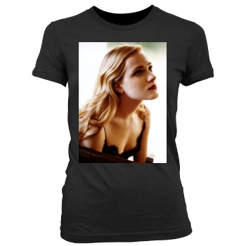 Evan Rachel Wood Women's Junior Cut Crewneck T-Shirt