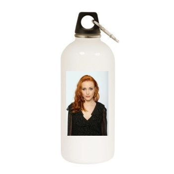 Evan Rachel Wood White Water Bottle With Carabiner