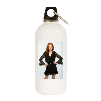 Evan Rachel Wood White Water Bottle With Carabiner