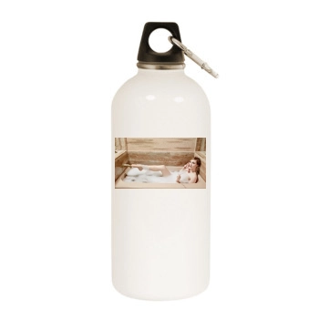 Evan Rachel Wood White Water Bottle With Carabiner