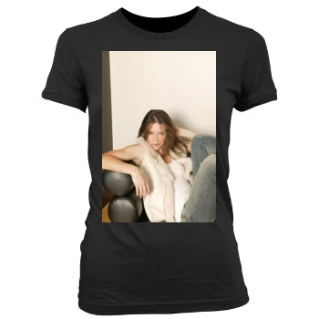 Evangeline Lilly Women's Junior Cut Crewneck T-Shirt