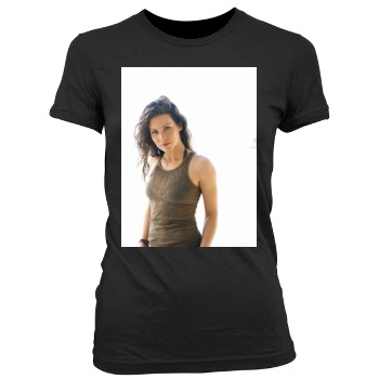 Evangeline Lilly Women's Junior Cut Crewneck T-Shirt