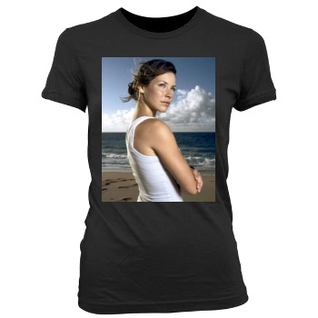 Evangeline Lilly Women's Junior Cut Crewneck T-Shirt