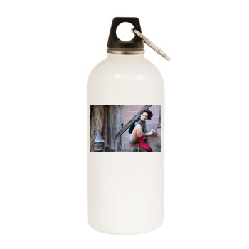 Evangeline Lilly White Water Bottle With Carabiner