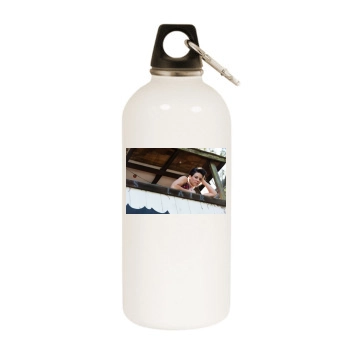 Evangeline Lilly White Water Bottle With Carabiner