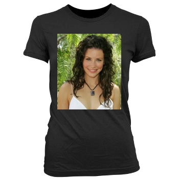 Evangeline Lilly Women's Junior Cut Crewneck T-Shirt