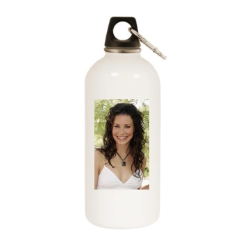 Evangeline Lilly White Water Bottle With Carabiner