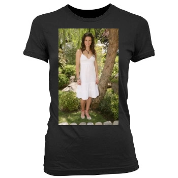 Evangeline Lilly Women's Junior Cut Crewneck T-Shirt