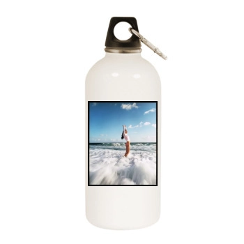 Evangeline Lilly White Water Bottle With Carabiner