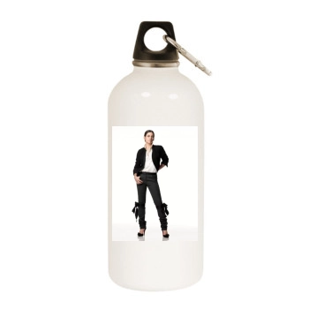 Evangeline Lilly White Water Bottle With Carabiner