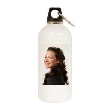 Evangeline Lilly White Water Bottle With Carabiner