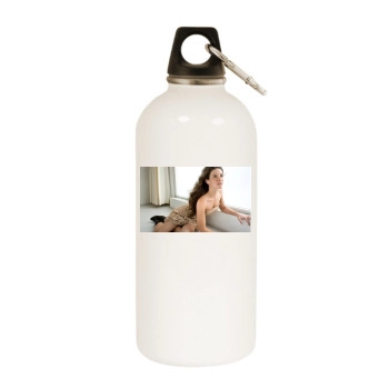 Evangeline Lilly White Water Bottle With Carabiner