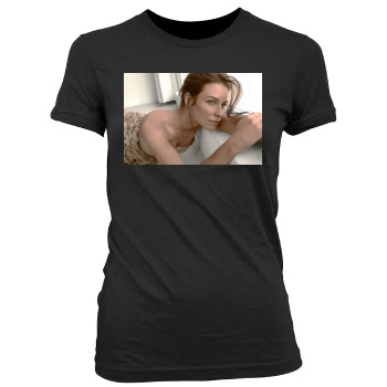 Evangeline Lilly Women's Junior Cut Crewneck T-Shirt