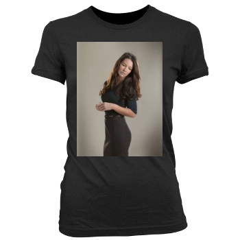 Evangeline Lilly Women's Junior Cut Crewneck T-Shirt