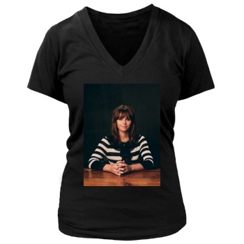 Felicity Jones Women's Deep V-Neck TShirt