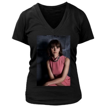 Felicity Jones Women's Deep V-Neck TShirt