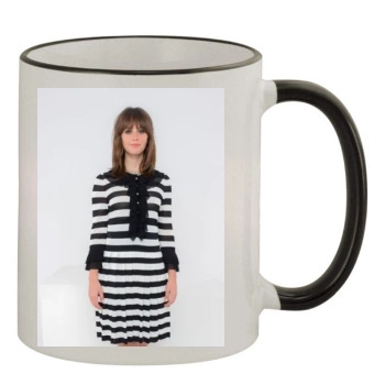 Felicity Jones 11oz Colored Rim & Handle Mug