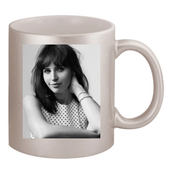 Felicity Jones 11oz Metallic Silver Mug